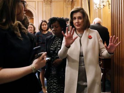 La líder demócrata de la Cámara de Represenantes Nancy Pelosi.