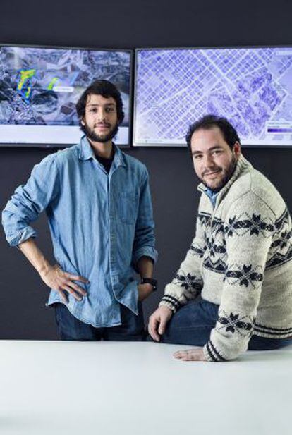 Los cofundadores de CartoDB Sergio Alvarez (izq) y Javier de la Torre.