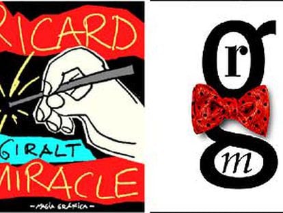 Homenajes de Óscar Mariné, izquierda, y de Peret a Giralt-Miracle en Motiva 2003.