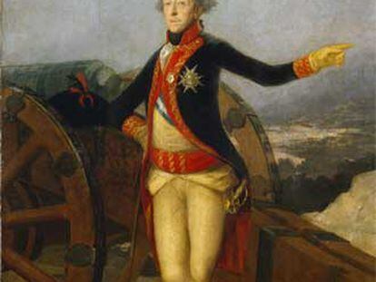 <i>El general Ricardos, ante su cañón de batalla,</i> de Goya.