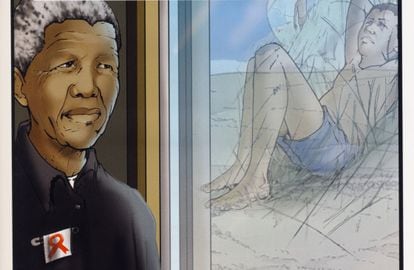 Reproducción del libro 'Nelson Mandela el cómic autorizado', con prólogo de Nelson Mandela.