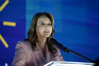 Zury Ríos Sosa, candidata a la presidencia de Guatemala, el 27 de marzo de 2023 en la capital.