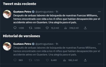 Captura de pantalla cuenta de Twitter de Gustavo Petro
