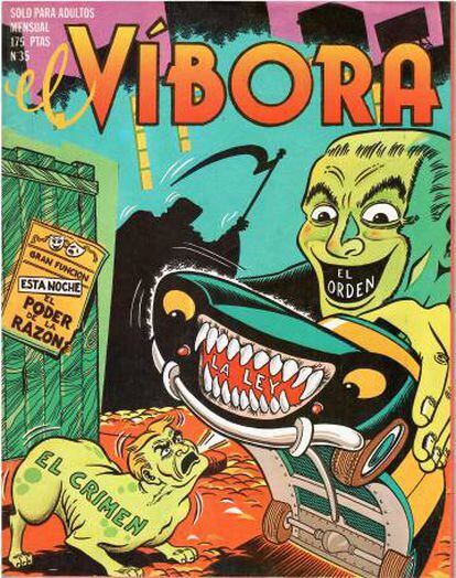 Coberta del número 35 d''El Víbora', del 1982 amb dibuix de Martí.