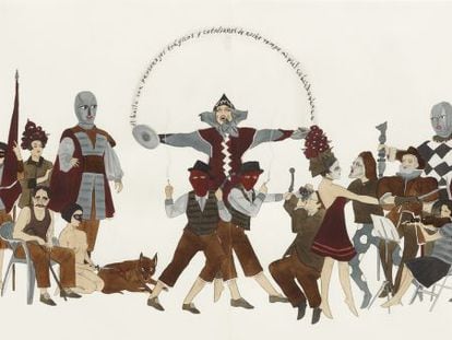'The Great Gesture Became Tragic', 2011, dibujo del artista canadiense Marcel Dzama perteneciente a la colección de Helga de Alvear.