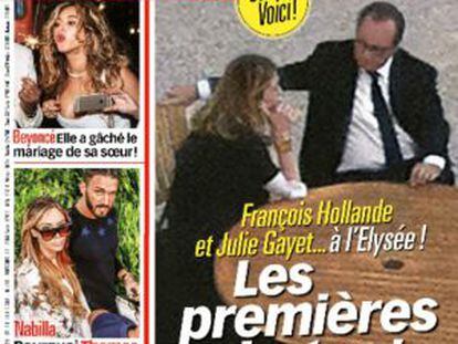 Portada de 'Voici' con las primeras imágenes de Gayet y Hollande en el Elíseo.