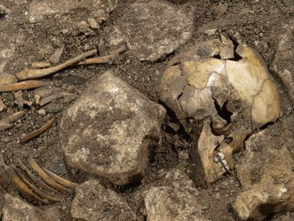 Restes infantils de fa 4.900 anys estudiades a Atapuerca.