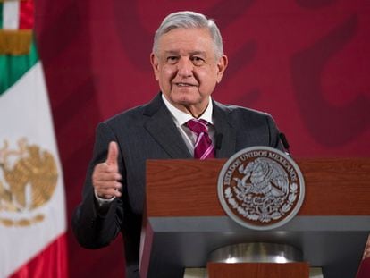 López Obrador, durante una conferencia de prensa.