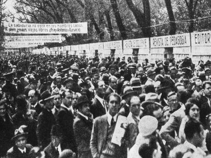 Primera edición de la Feria del Libro de Madrid, en 1933. 