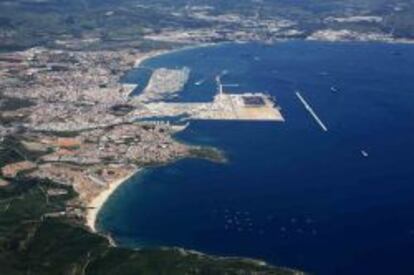 Panorámica de la bahía de Algeciras, en el estrecho de Gibraltar.