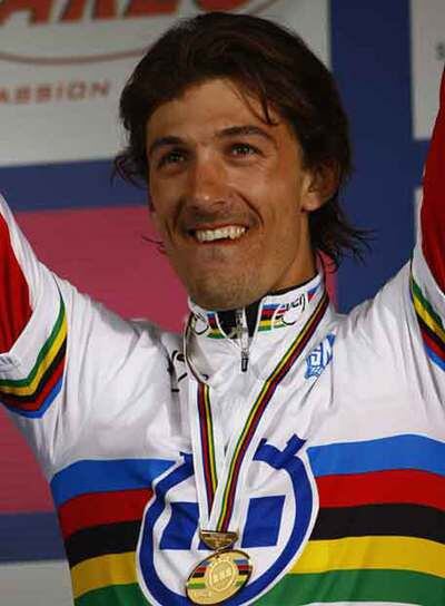 Cancellara, en el podio.