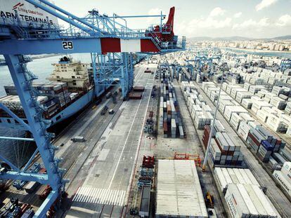 Vista general del puerto de Algeciras.