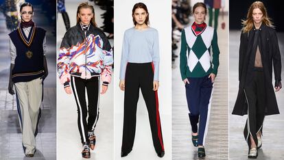 El pantalón de Mel C

El chándal de ravera volvió con fuerza esta primavera. De cara a los meses de frío, las grandes marcas se quedan, sobre todo, con la parte inferior del conjunto y convierten el pantalón con raya lateral en la pareja perfecta de camisas y jerséis más sofisticados. Las Spice Girls estarían orgullosas de Dries Van Noten, Emilio Pucci, Tory Burch y Rag & Bone. En el centro de la imagen, uno de los mútiples modelos que ha sacado Zara.