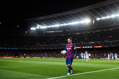 Lionel Messi, durante el partido del Barcelona ante la Real Sociedad.