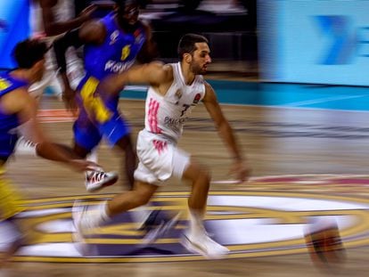 Campazzo, en el partido de Euroliga ante el Maccabi