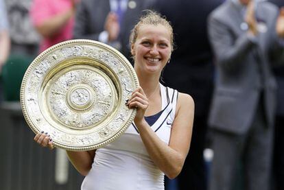 La checa Petra Kvitova, campeona de Wimbledon.