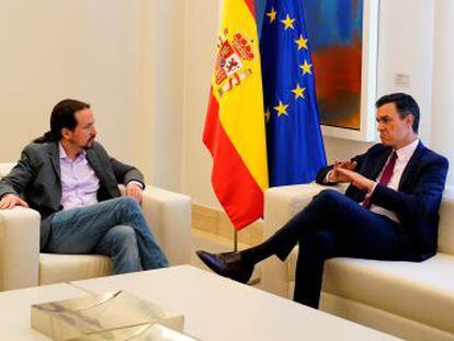 El presidente del Gobierno y el líder de Podemos mantuvieron este lunes una reunión en La Moncloa