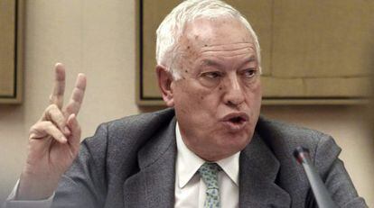 El ministro de Asuntos Exteriores y Cooperación, José Manuel García Margallo, en una comparecencia.