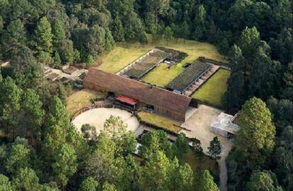 Imagen aérea del rancho Las Mesas, propiedad del ex gobernador de Veracruz Javier Duarte y confiscado por la Fiscalía