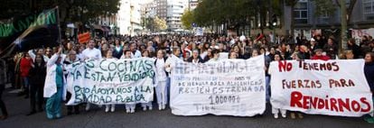 Concentracion frente al Hospital Universitario de La Princesa en Madrid