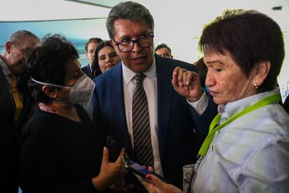 El senador Ricardo Monreal, en la sala de Prensa de la cámara alta, el 15 de noviembre de 2022.