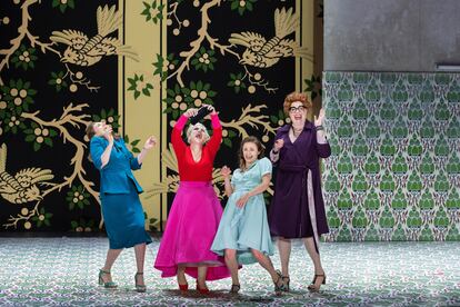 Las cuatro mujeres de la trama: Meg (Antoinette Denefeld), Alice (Carmen Giannatasio), Nanetta (Julia Semenzato) y Fast (Daniela Barcelona).