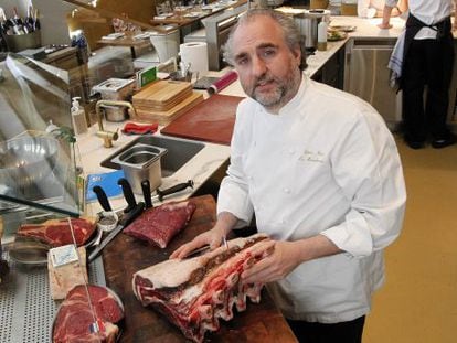 Yves-Marie Le Bourdonnec, carnicero franc&eacute;s, en el restaurante SQD.
