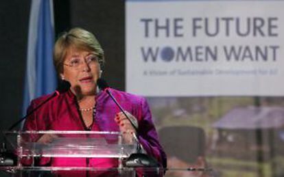 Bachelet, en Río de Janeiro en junio.