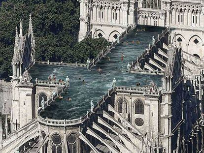 Desde un bosque a una piscina: 12 propuestas de arquitectos para reconstruir Notre Dame