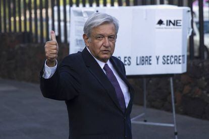 El líder de Morena Andrés Manuel López Obrador