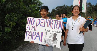 Protesta en Miami contra la deportaci&oacute;n de indocumentados. 