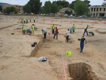 Trabajos de excavación de la Vega Baja, en Toledo, en 2006.
