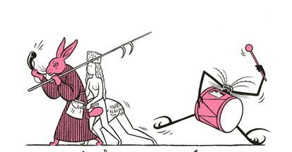 Una ilustración de Max del libro 'El Tríptico de los encantados (una pantomima bosquiana)'.
