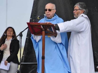 El obispo Agustín Radrizzani en la misa celebrada el sábado en Luján.