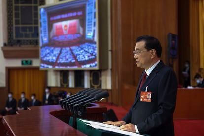 Li Keqiang, durante su discurso. 