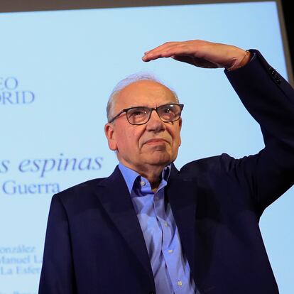 Alfonso Guerra, el miércoles en el Ateneo de Madrid.