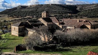 Vista del monasterio de La Monjía, en Fuentetoba (Soria), el pasado jueves.