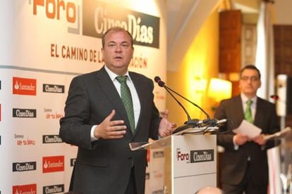 El presidente de la Junta de Extremadura, José Antonio Monago, en un momento de su discurso