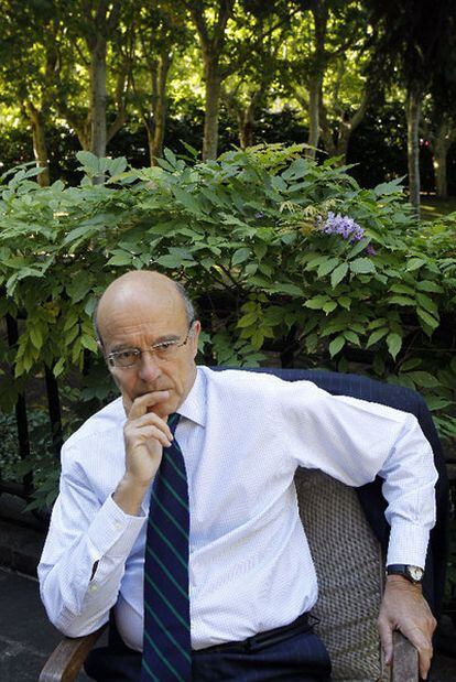 Alain Juppé, el pasado jueves en la residencia del embajador francés en Madrid.