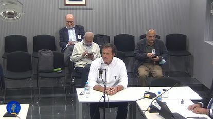 Diego Sánchez Rull, ex alcalde de Algeciras, durante su declaración en el juicio del 'caso Madeja', este miércoles.