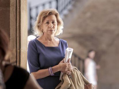 Mar&iacute;a Antonia Munar a la salida de la Audiencia de Palma.