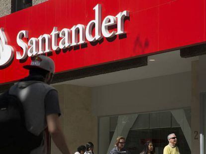 Una oficina de Banco Santander. 