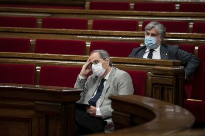 Quim Torra, en el Parlament, el pasado 18 de septiembre.