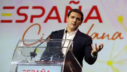 El líder de Ciudadanos, Albert Rivera, el pasado domingo.