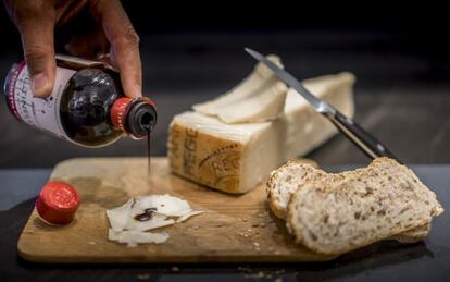 Queso parmesano en Casabase, en Madrid.