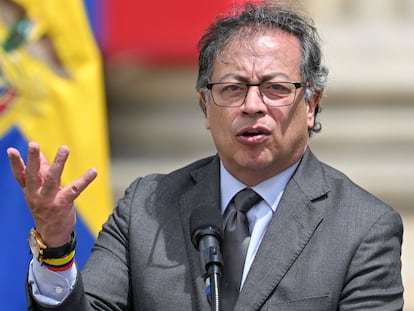 El presidente Gustavo Petro durante una ceremonia en la Casa de Nariño, el pasado 26 de junio.