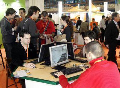 <i>Linuxeros</i>, durante la Conferencia Internacional de Software Libre celebrada en Málaga en 2006.