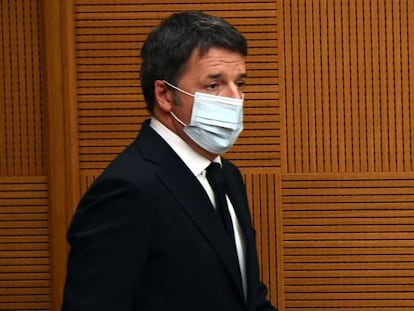 El líder de Italia Viva, Matteo Renzi, este miércoles en Roma.
