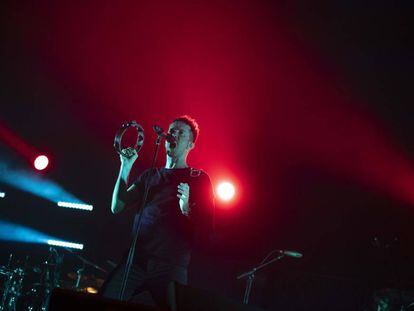 Pucho, anoche durante el concierto de Vetusta Morla en el Wizink Center.