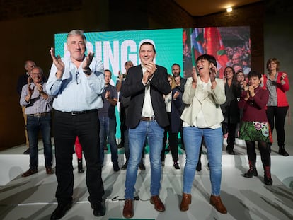 Acto electoral de Bildu en Pamplona.